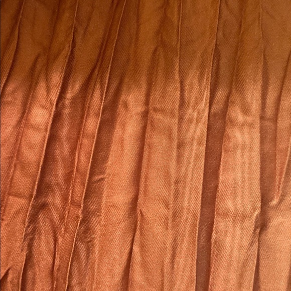 Puli Women’s Wrinkled Top Blouse Bronze shades Long Sleeves Button Down NWOT - Picture 8 of 10